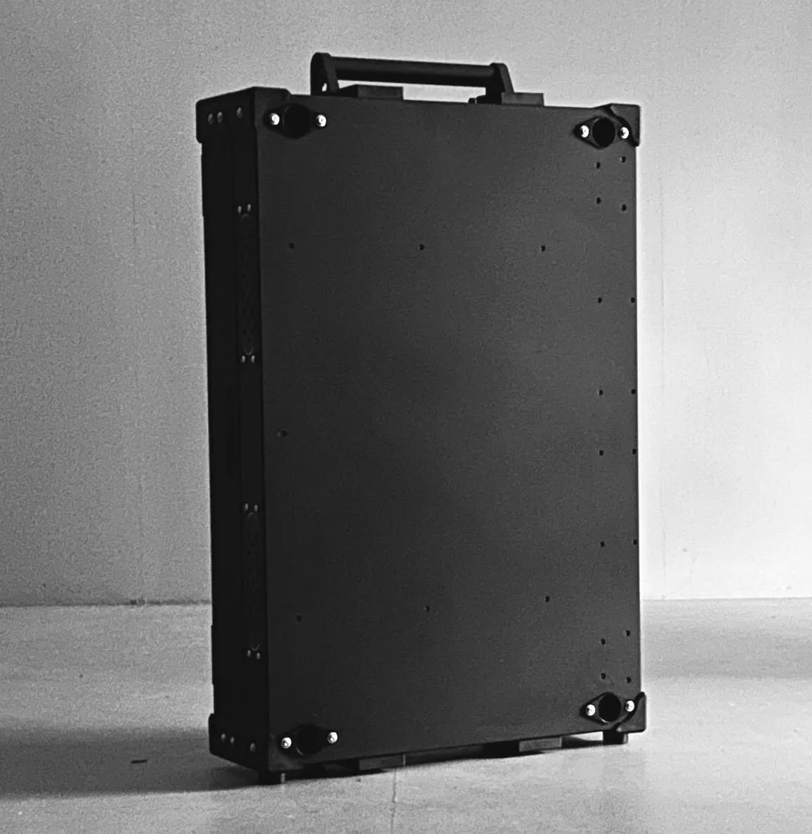 The production cart folded down, ready for transport